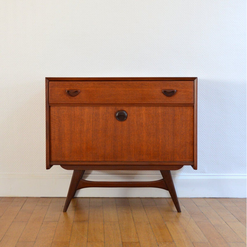 Vintage chest of drawers in teak by Louis van Teeffelen for Webe 1960s