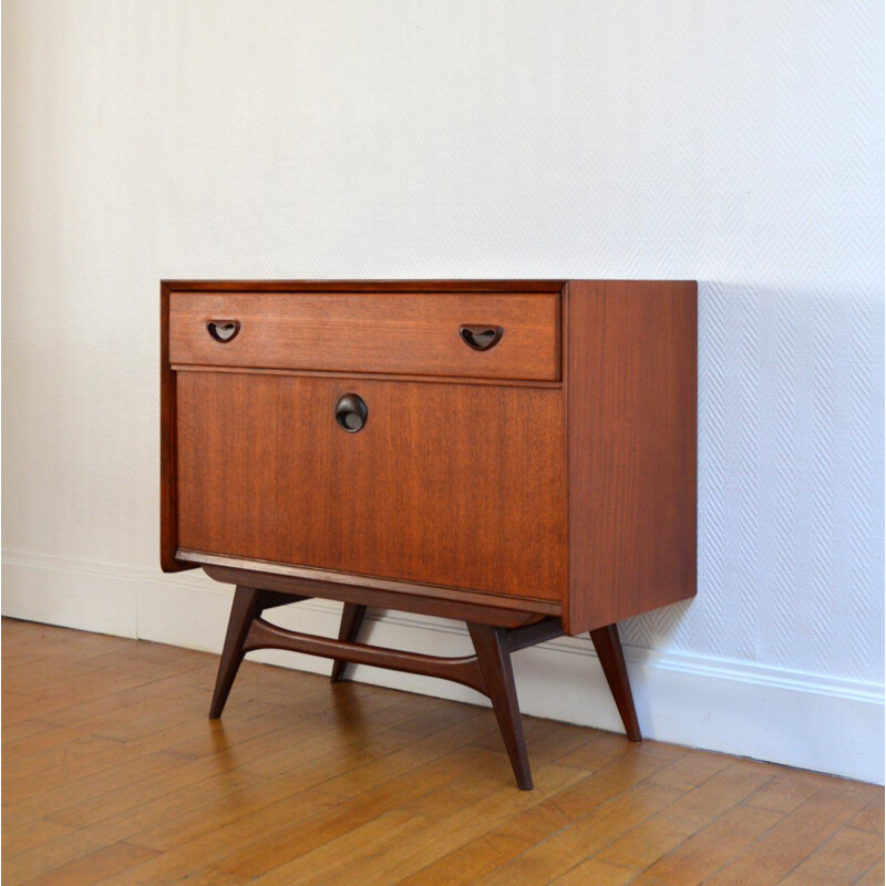 Vintage chest of drawers in teak by Louis van Teeffelen for Webe 1960s