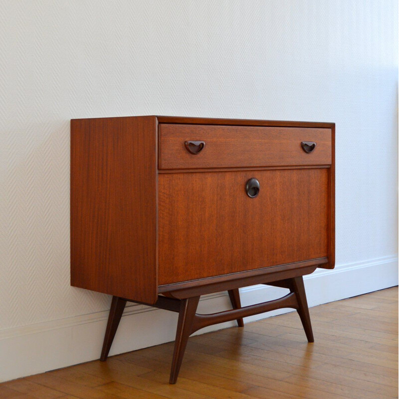 Vintage chest of drawers in teak by Louis van Teeffelen for Webe 1960s