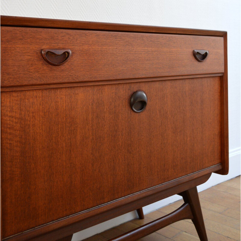 Vintage chest of drawers in teak by Louis van Teeffelen for Webe 1960s