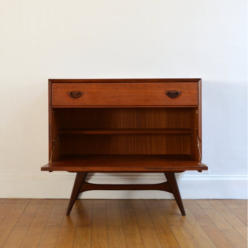 Vintage chest of drawers in teak by Louis van Teeffelen for Webe 1960s