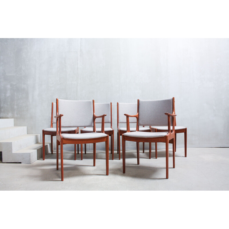 Ensemble de 6 chaises de salle à manger vintage par Johannes Andersen pour Uldum Møbelfabrik 1960