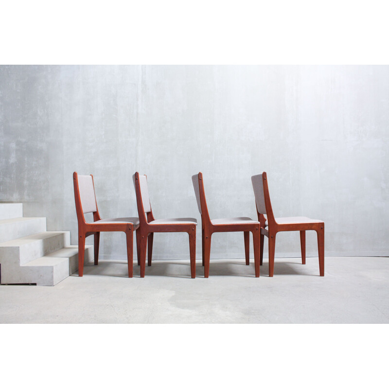 Ensemble de 4 chaises de salle à manger vintage par Johannes Andersen pour Uldum Møbelfabrik 1960