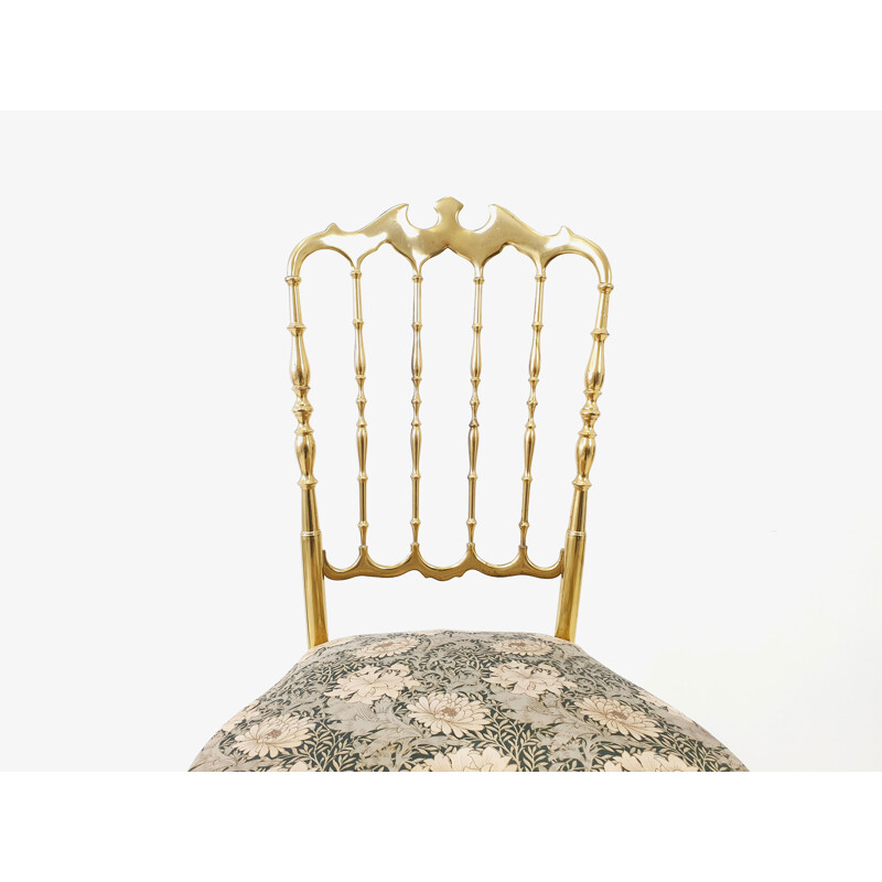 Chiavari brass vintage Chair by Giuseppe Gaetano Descalzi 1960