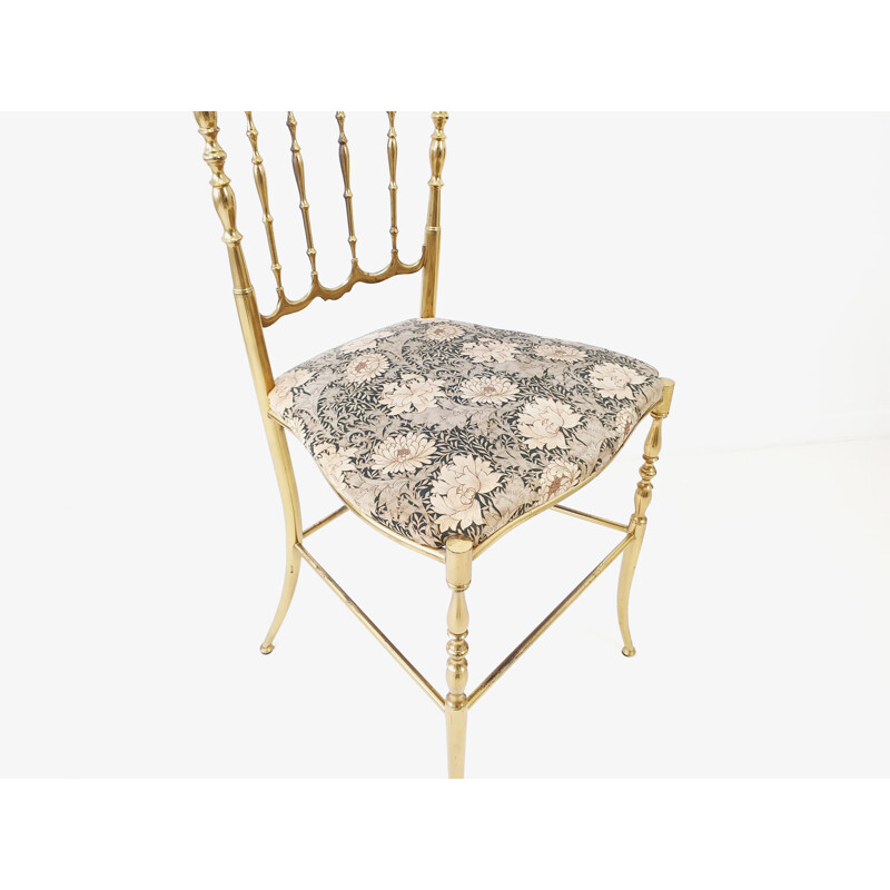 Chiavari brass vintage Chair by Giuseppe Gaetano Descalzi 1960