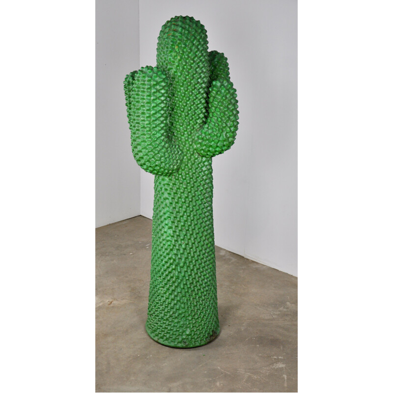 Vintage Cactus coat rack for Gufram in green polyester 1970