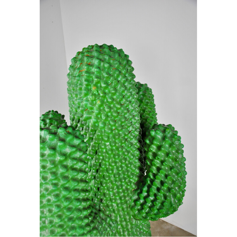Vintage Cactus coat rack for Gufram in green polyester 1970