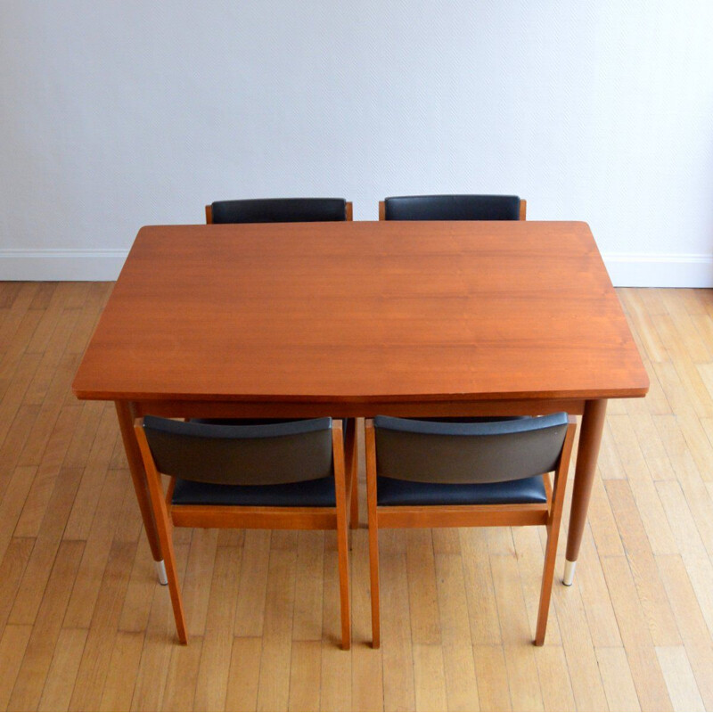 Table vintage scandinave en teck 1960