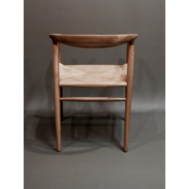 Vintage Scandinavian armchair in solid ash wood,1970