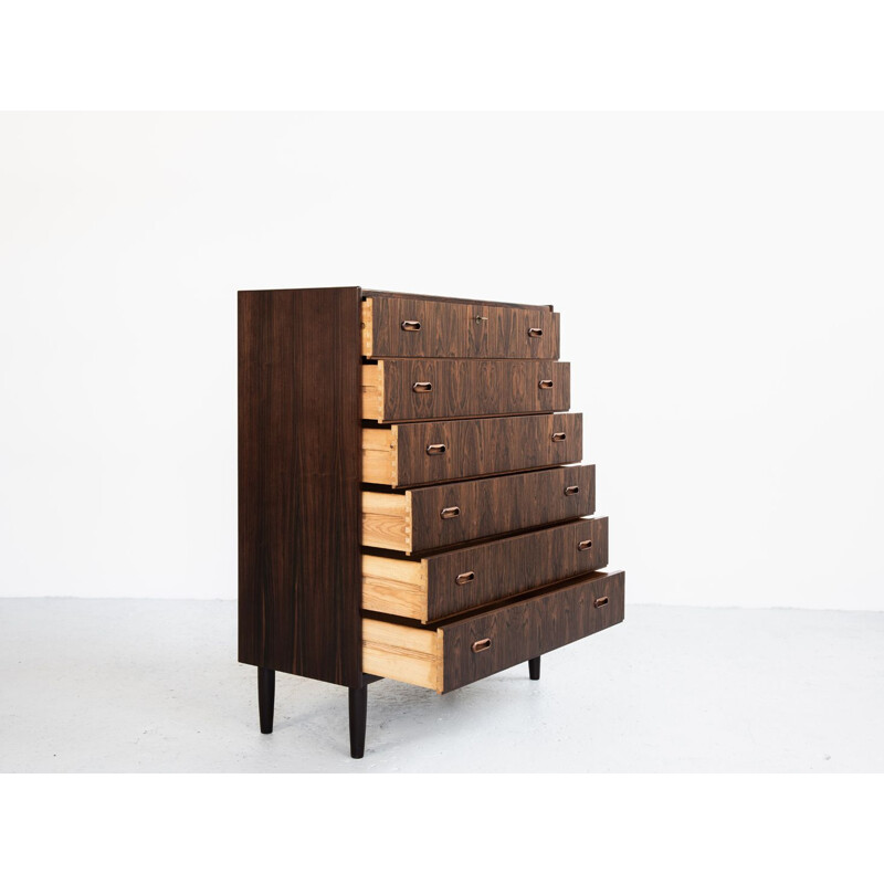 Vintage large chest of drawers in rosewood by VV Møbler,1960