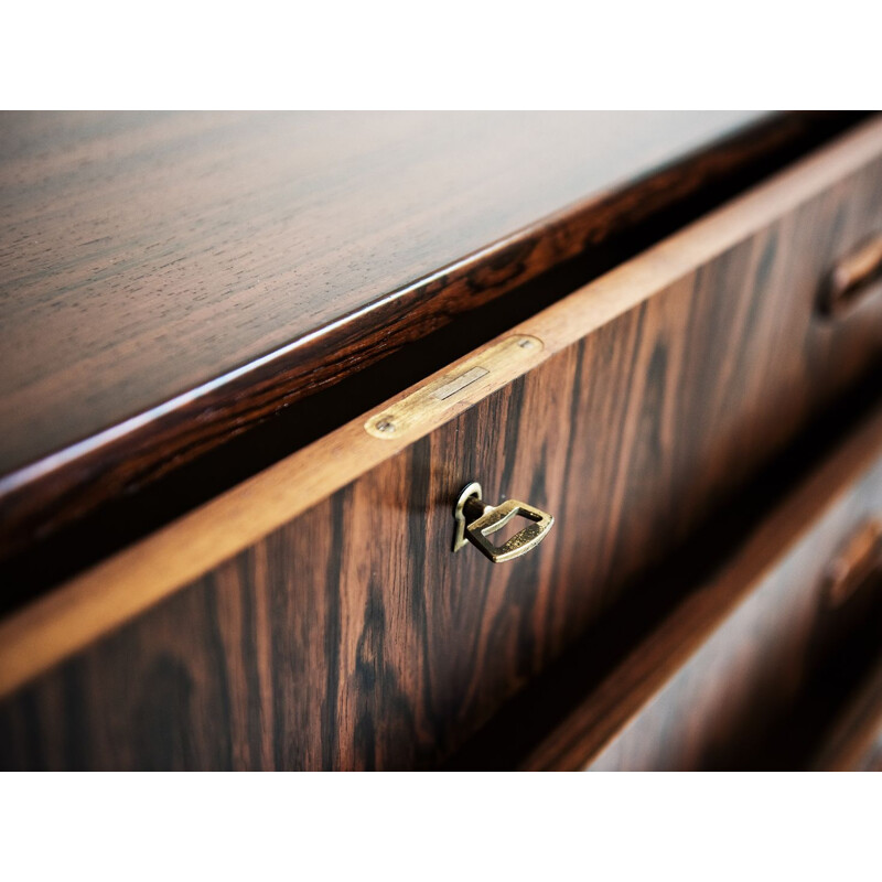 Vintage large chest of drawers in rosewood by VV Møbler,1960