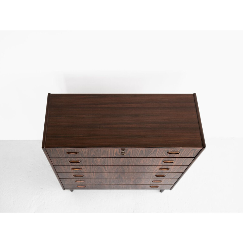 Vintage large chest of drawers in rosewood by VV Møbler,1960