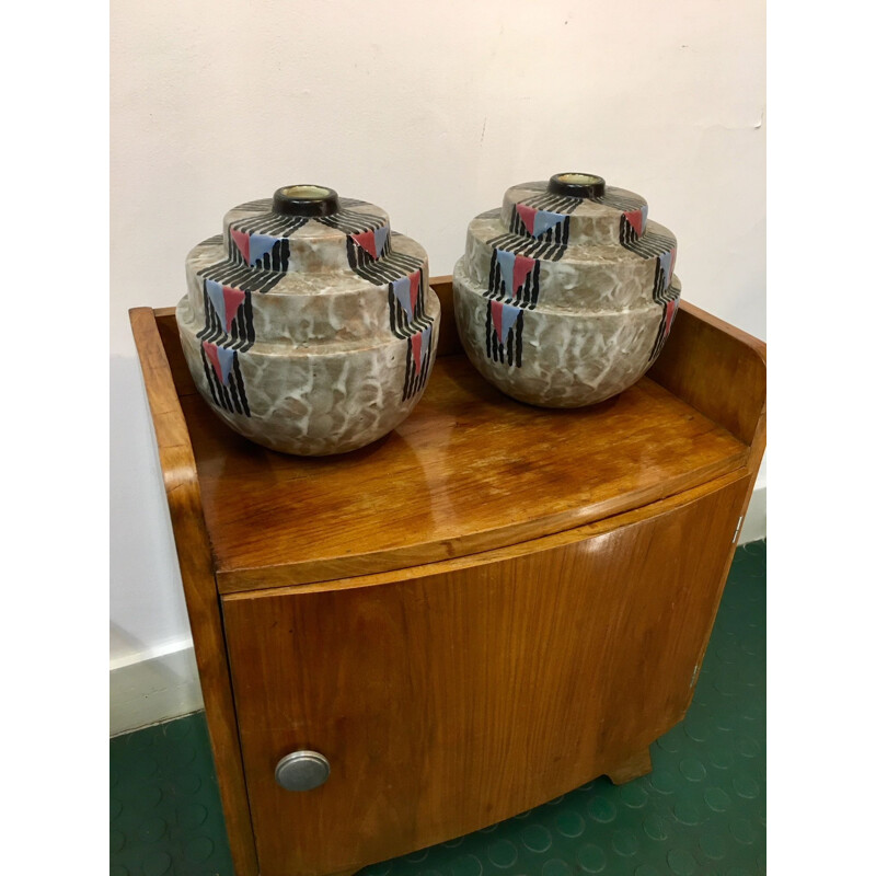 2 vintage Art Déco vases by Louis Dage,1930