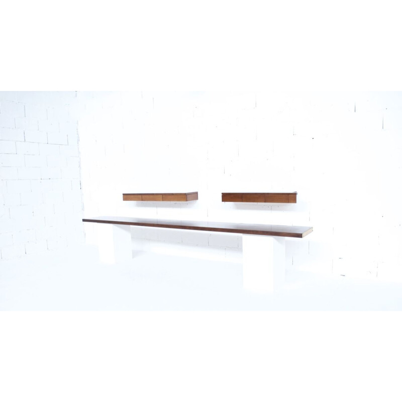 Set of vintage wall consoles by Angelo Mangiarotti