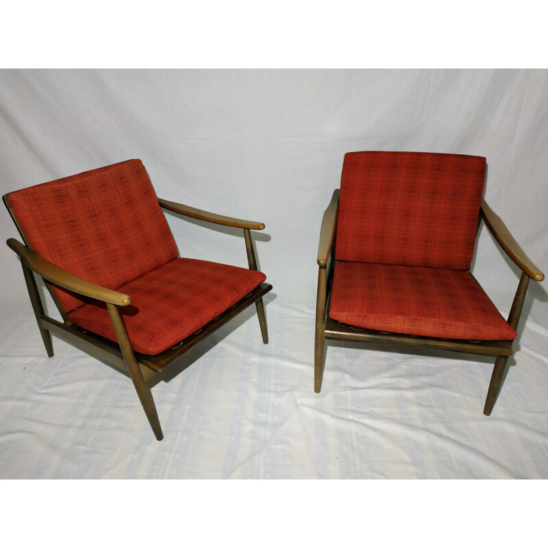 Paire de fauteuils vintage scandinave 1960
