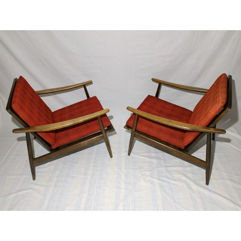 Pair of Scandinavian vintage armchairs 1960