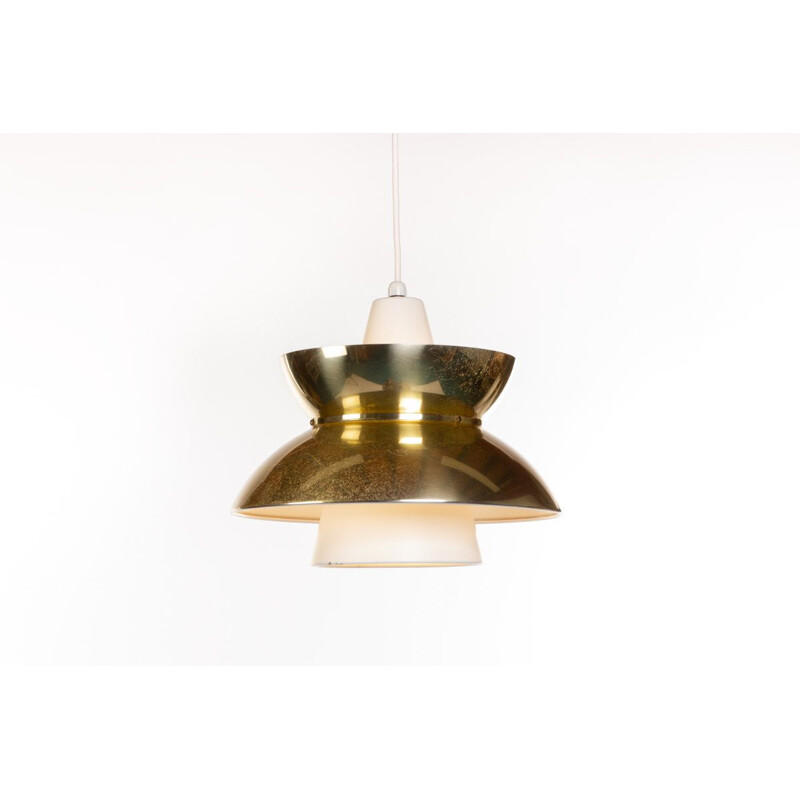 Vintage Brass Pendant Lamp by Jørn Utzon for Nordisk Solar 1960s