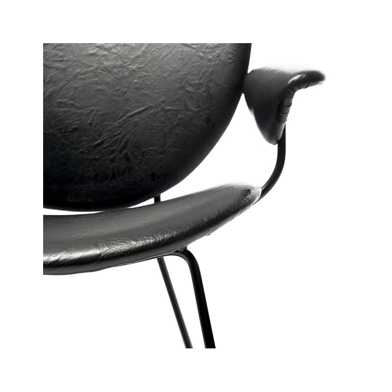 Kembo 302 chair in metal and black leatherette, WH GISPEN - 1950s