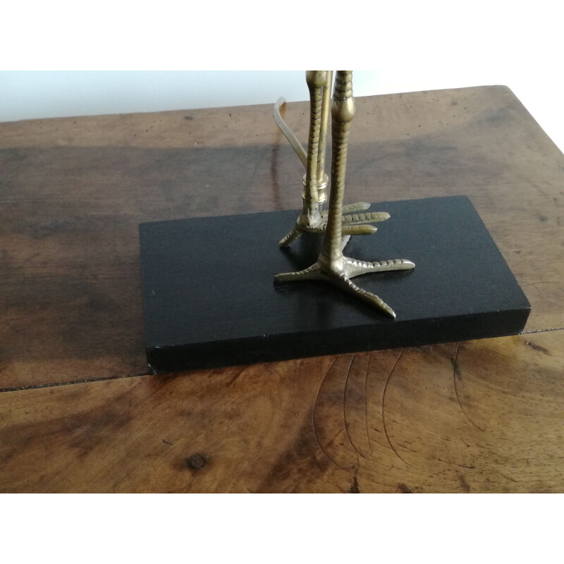 Vintage brass Heron lamp 1960 