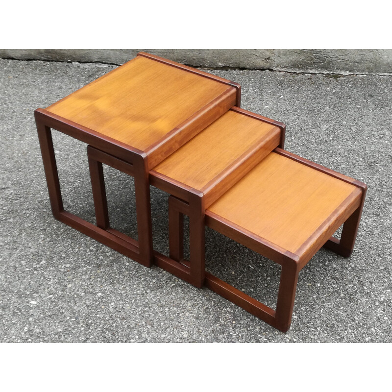 Vintage nesting tables in teak 1960s