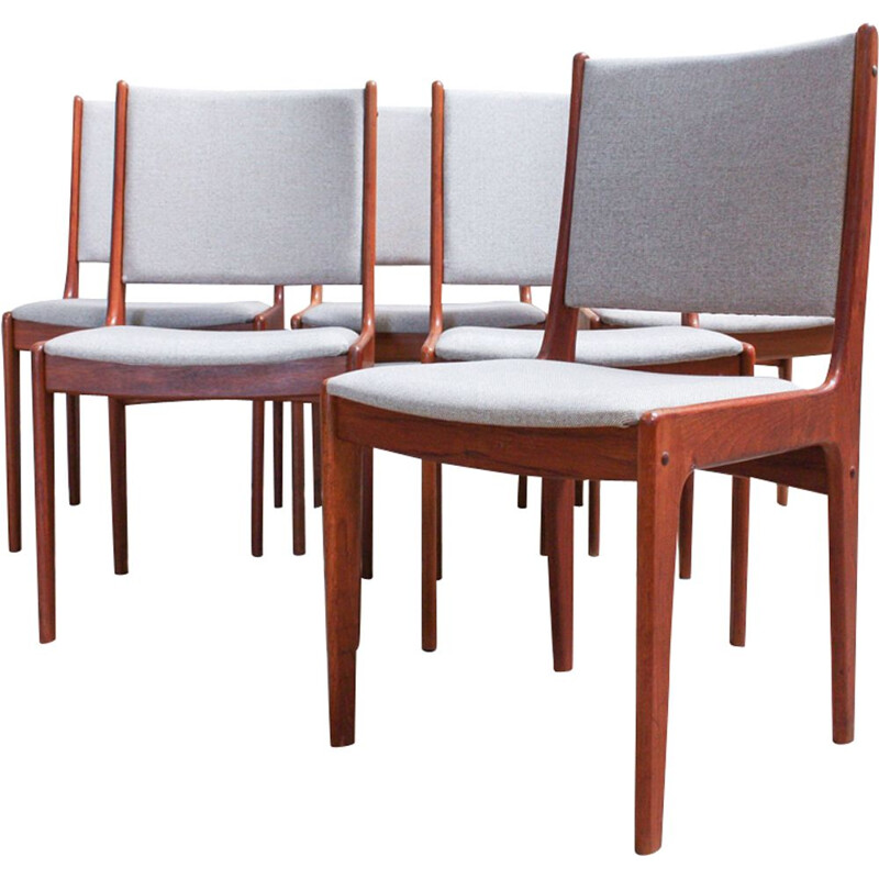 Suite de 6 chaises de salle à manger par Johannes Andersen pour Uldum Møbelfabrik 1960