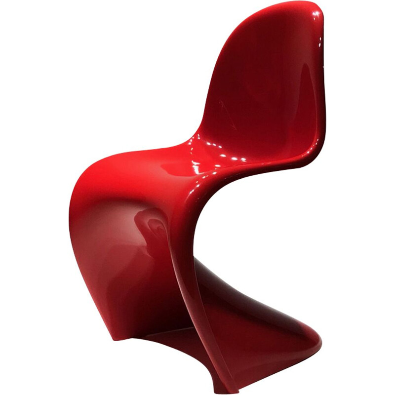 Fauteuil vintage Panton rouge - edition Vitra 2010