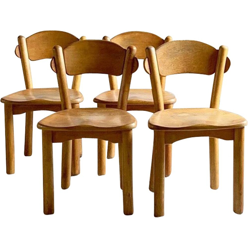 Set of 4 vintage chairs in pine Rainer Dauthousand for Hirtshals Savvaerk