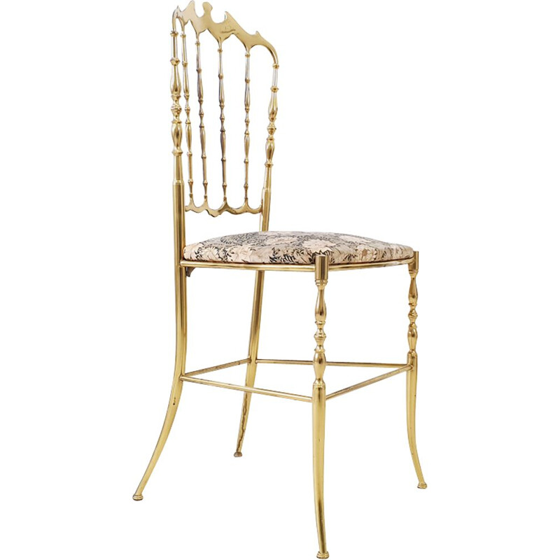 Chiavari brass vintage Chair by Giuseppe Gaetano Descalzi 1960