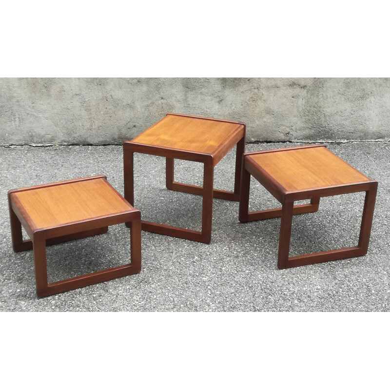 Vintage nesting tables in teak 1960s