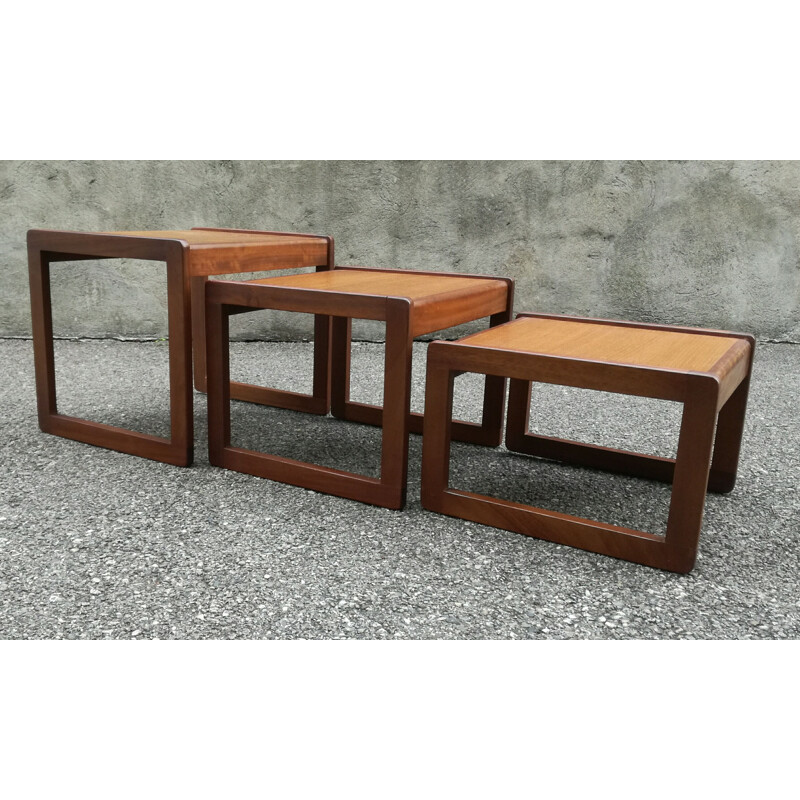 Vintage nesting tables in teak 1960s