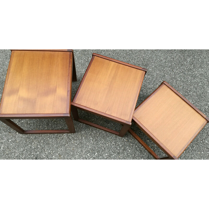 Vintage nesting tables in teak 1960s