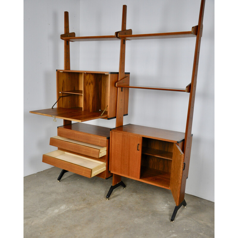 Vintage wall unit modular Italian 1960s 