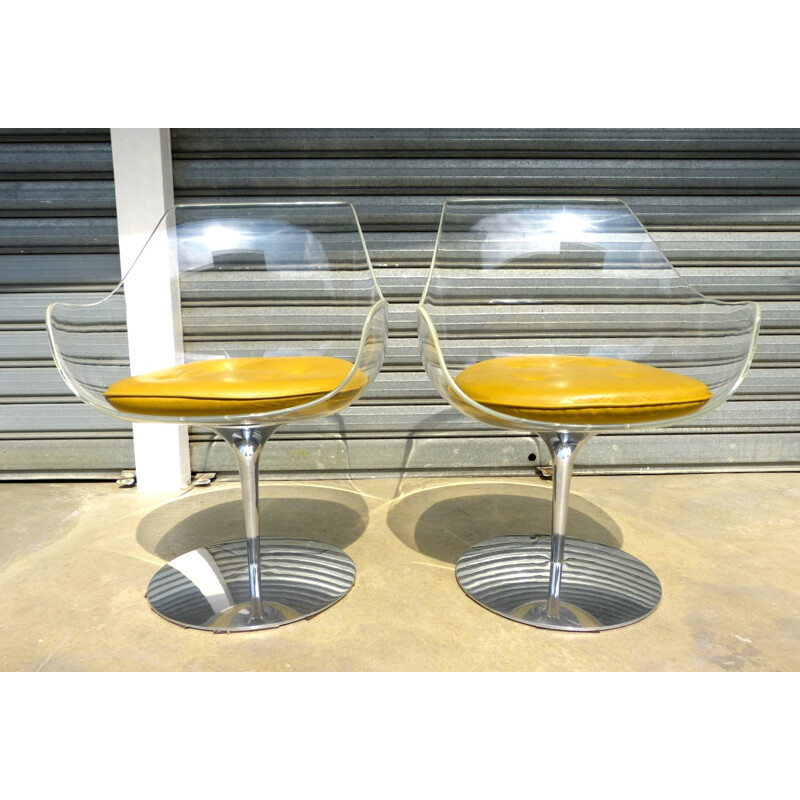 Paire de chaises "champagne", Estelle LAVERNE - années 50