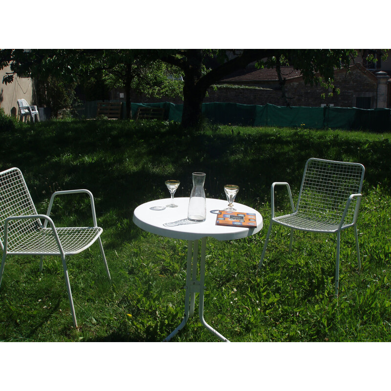 Set of 4 vintage garden chairs Emu model Rio Italy 1960s