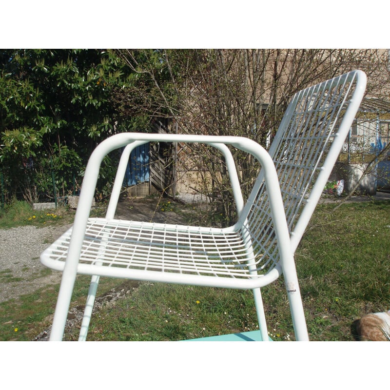 Set of 4 vintage garden chairs Emu model Rio Italy 1960s