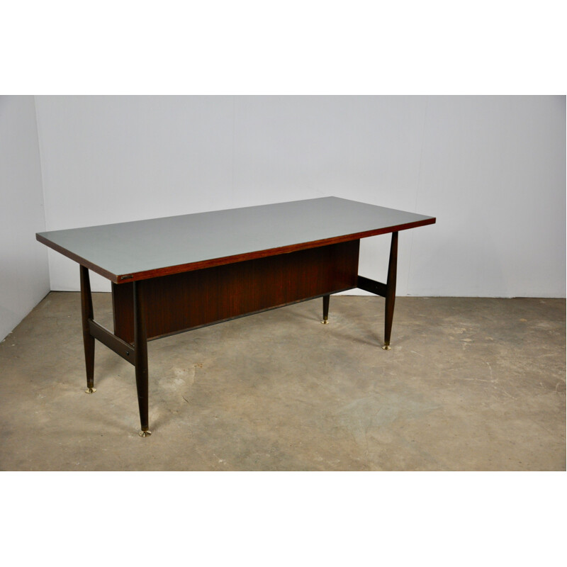 Vintage desk in rosewood Schirolli Mantova 1960s