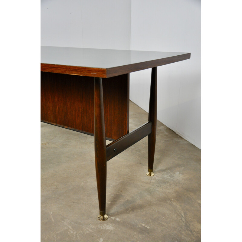 Vintage desk in rosewood Schirolli Mantova 1960s