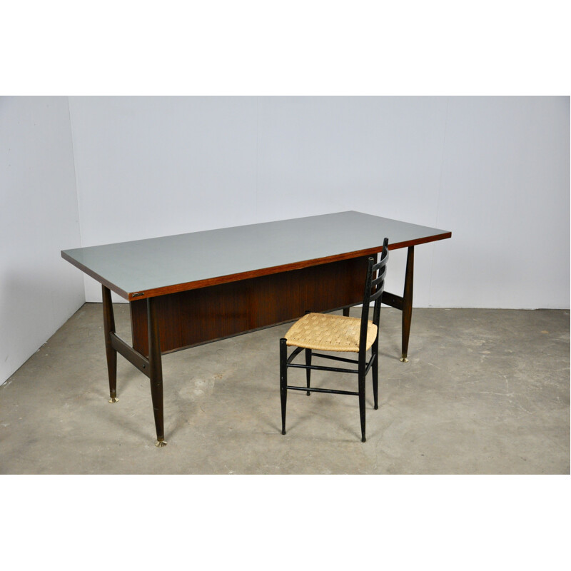 Vintage desk in rosewood Schirolli Mantova 1960s