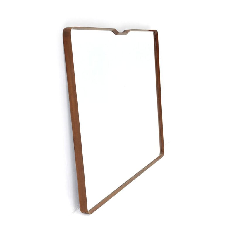 Vintage mirror wooden frame Italy 1950s