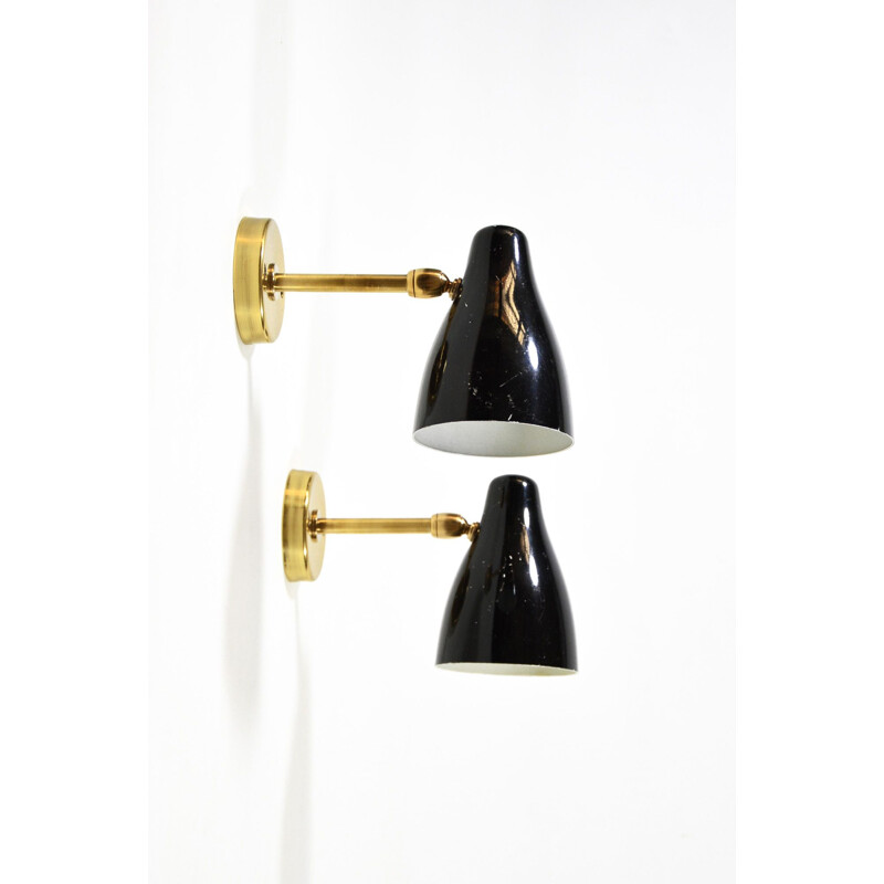 Set of 2 vintage wall lamps Italy 1950s