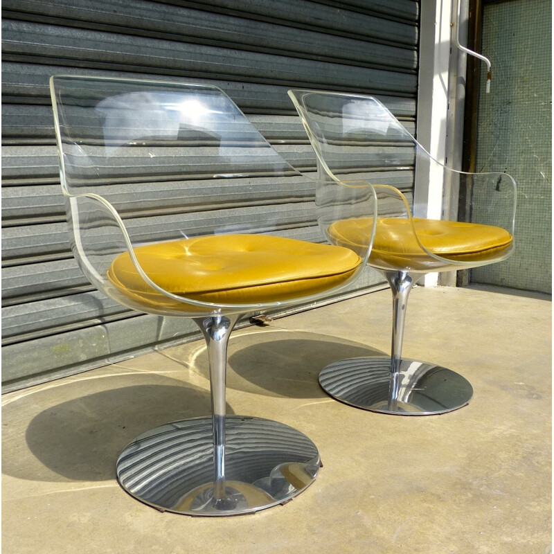 Pair of "champagne" chairs, Estelle LAVERNE - 1950s