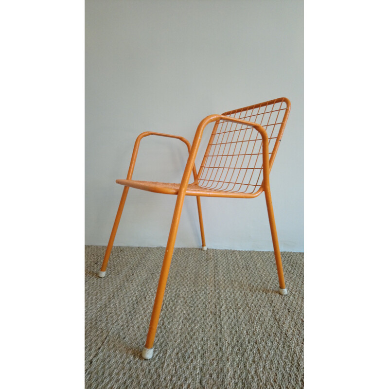 Set of 4 orange Rio chairs by EMU