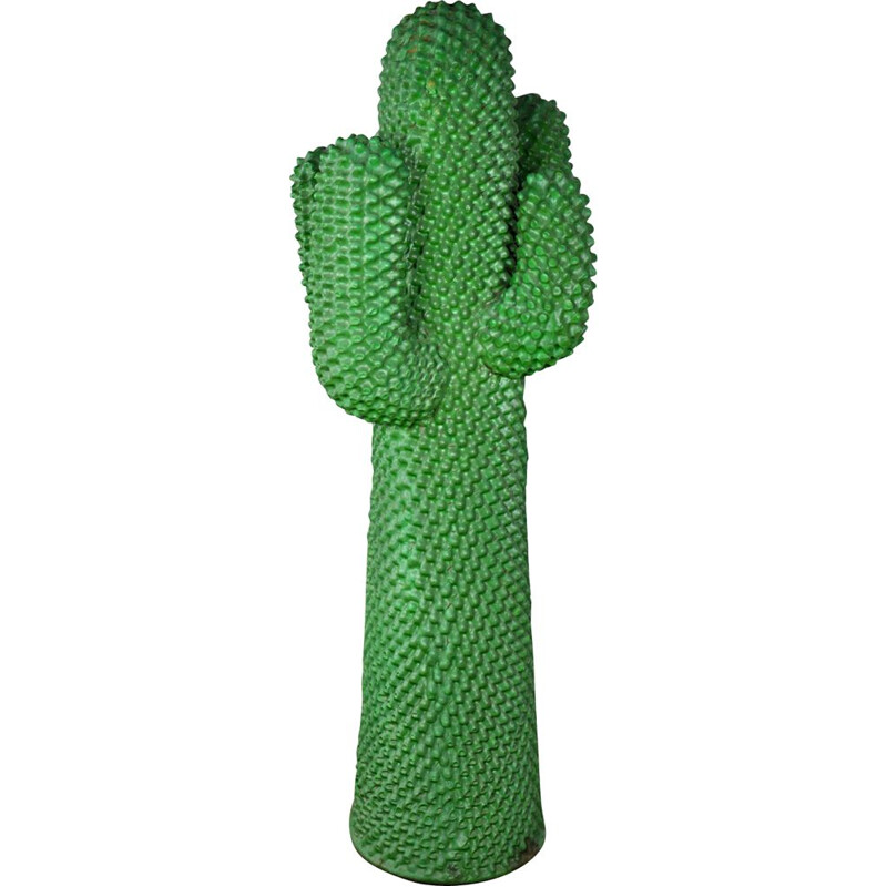 Vintage Cactus coat rack for Gufram in green polyester 1970