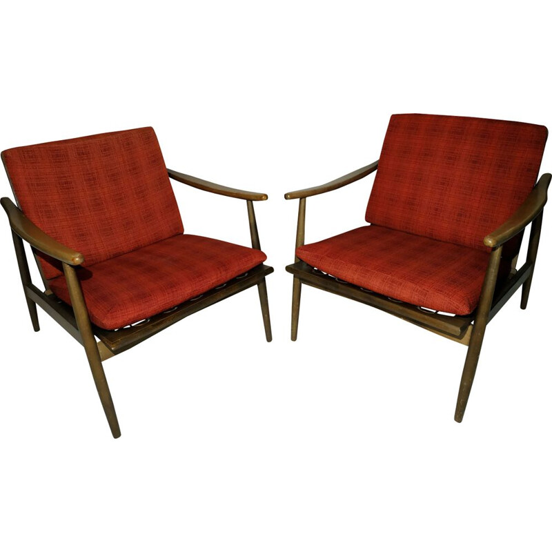 Pair of Scandinavian vintage armchairs 1960