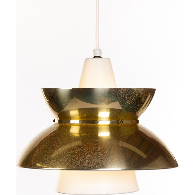 Vintage Brass Pendant Lamp by Jørn Utzon for Nordisk Solar 1960s