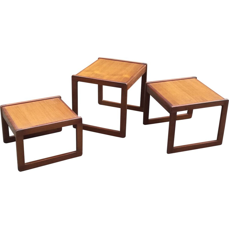 Vintage nesting tables in teak 1960s