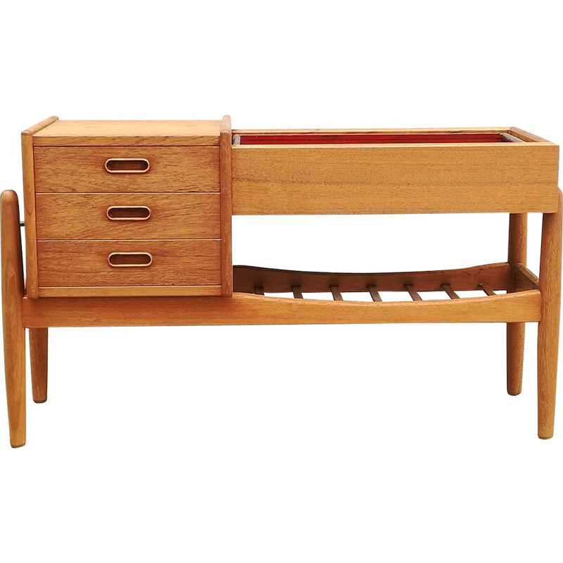 Vintage chest of drawers in teak with planter by A.W. Iversen for Vinde Møbelfabrik, 1960