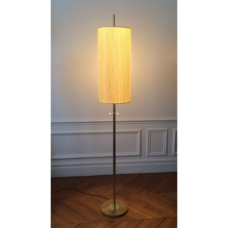 Lampadaire vintage en laiton par la maison Monix