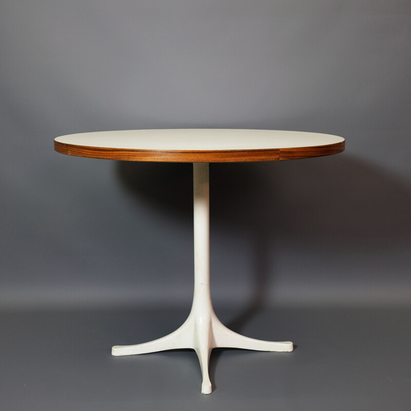 Guéridon blanc vintage par Robert Propst pour Herman Miller