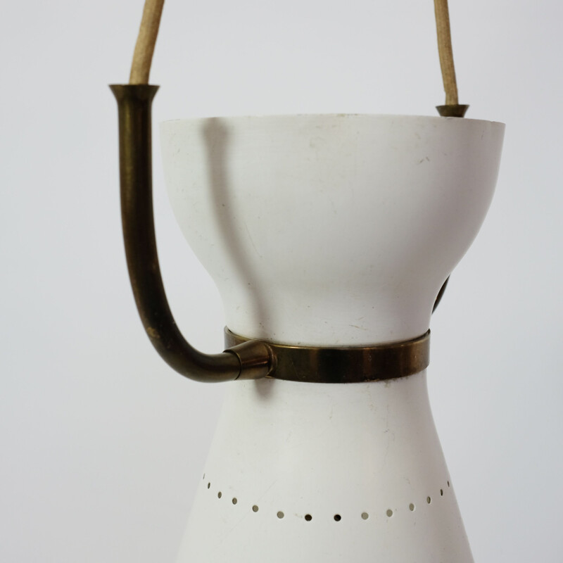 Vintage pendant white Diabolo 1950